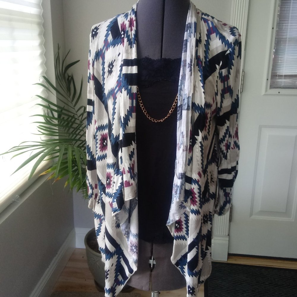 About A Girl Waterfall Style Rayon Cardigan - Picture 2 of 10
